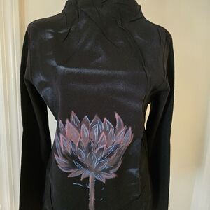 Clorida Made In Italy Shimmering Black Long Sleeve Top Sz. (Med)
